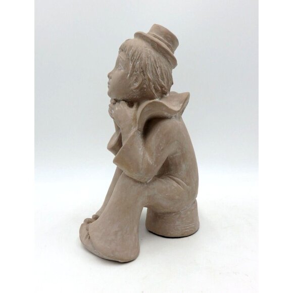 AUSTIN PRODUCTIONS Inc 1980 Boy Clown Sitting Sculpture Statue Vintage 9" Tall - Picture 6 of 10